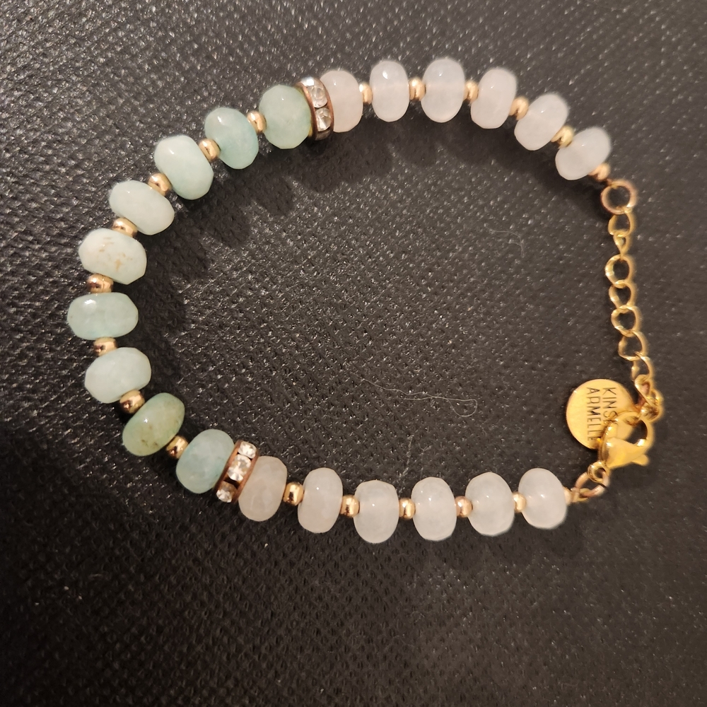 Kinsley Armelle Gold and Green Bracelet